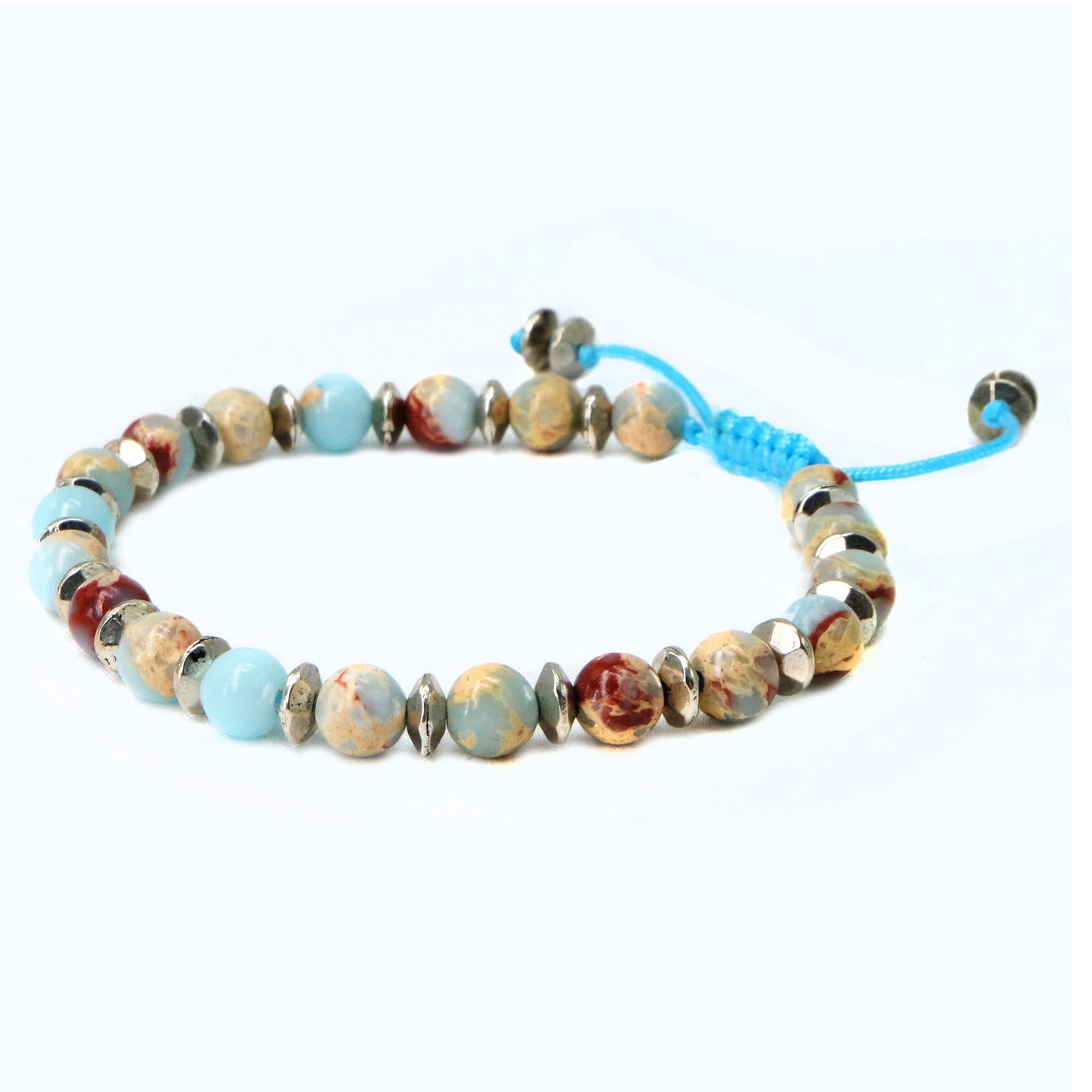 6mm Sea Sediment Jasper Beaded Bracelet | Genuine | Natural | Meditation Crystal | Healing Stone | Bohemian